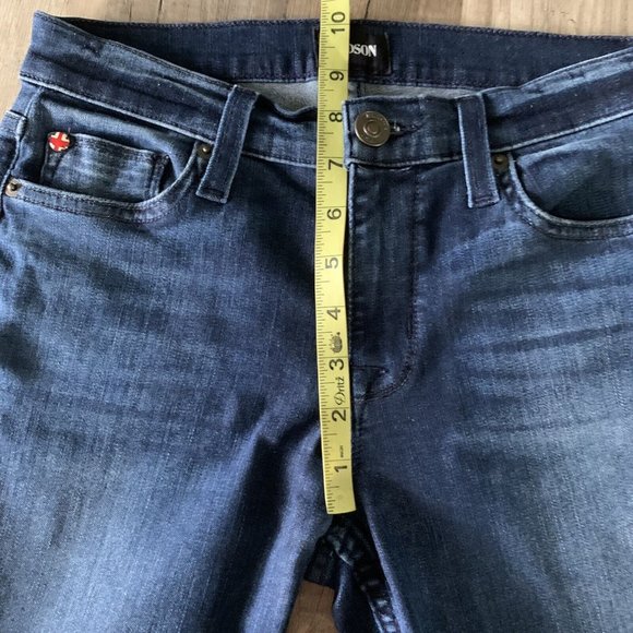 Hudson Shorts Womens 26 Blue Denim Dark Wash Raw Hem Cut Offs Fallon - Picture 3 of 8